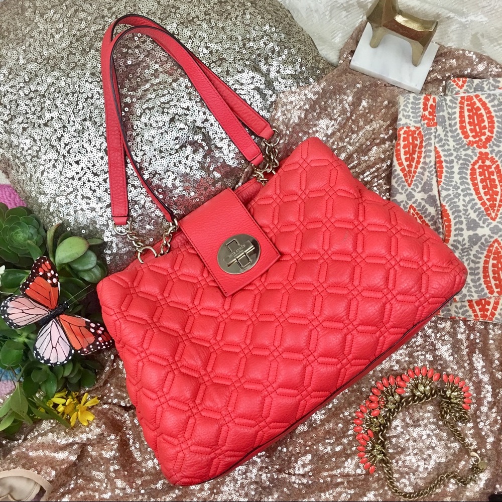 Kate Spade Coral Quilted Purse